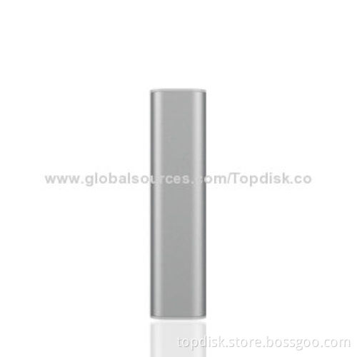 Lithium-ion Gray Dual-USB Port Power Bank with 4 LED Indicators for smartphone
